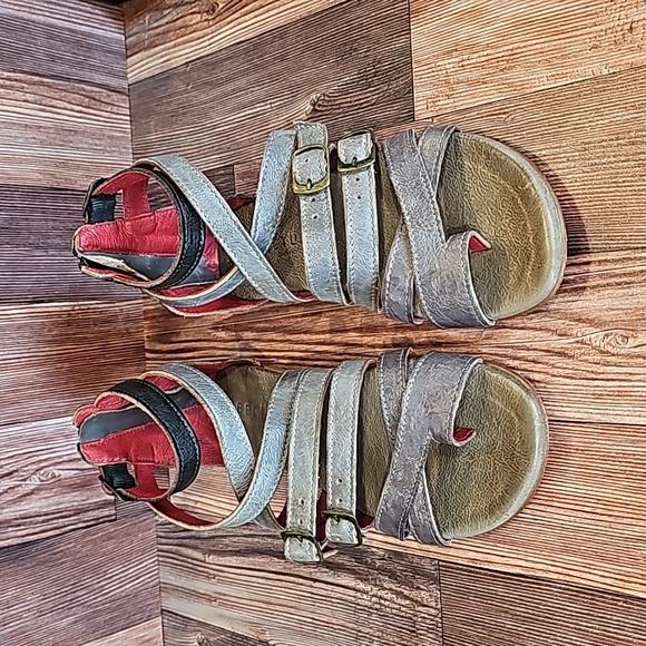 Miya Bedstu Black/ Grey Ankle Sandles. - Picture 1 of 9